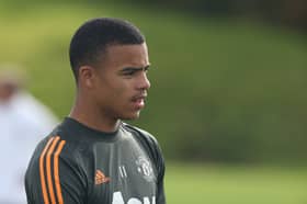 Mason Greenwood in action during a first team training session at Aon Training Complex in September 2020