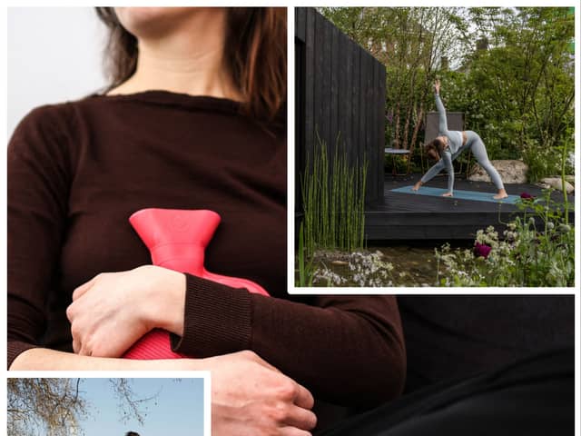 An expert shares five tips on how exercise during menstruation. (Photo: CHARLY TRIBALLEAU/AFP, Dan Kitwood, JUSTIN TALLIS/AFP via Getty Images)