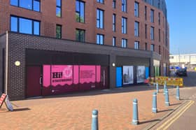 Vacant shops at the bottom of the Summer Quay apartment block