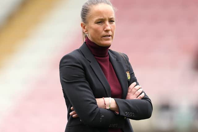 Casey Stoney guided United to a fourth-placed finish last season. Credit: Getty.