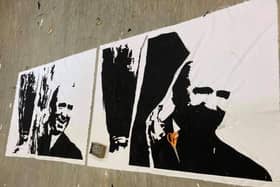 Banner dedicated to Sir Matt Busby. Credit: Stretford End Flags