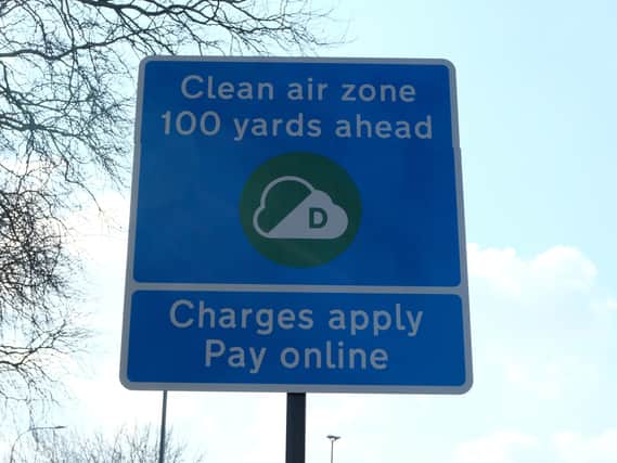 A Clean Air Zone sign. Photo: Shutterstock