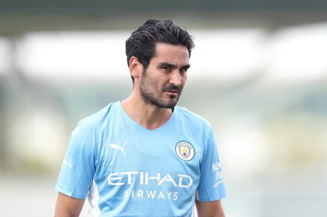 <p>Ilkay Gundogan playing in pre-season. Credit: Getty.</p>