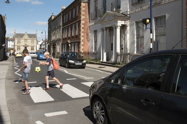 A zebra crossing