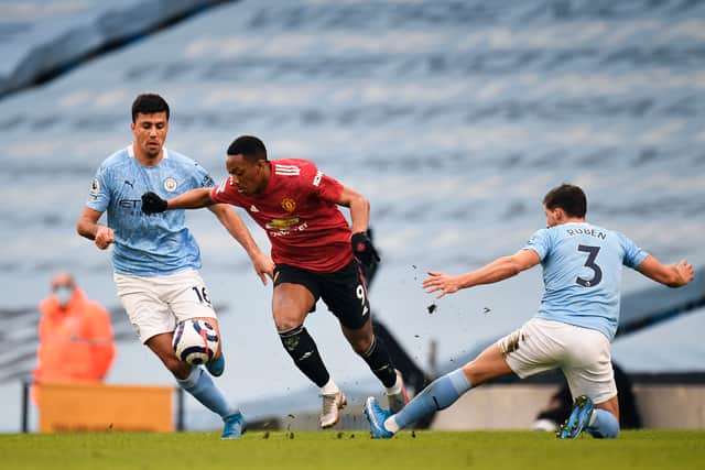 Anthony Martial on the ball. Credit:Getty