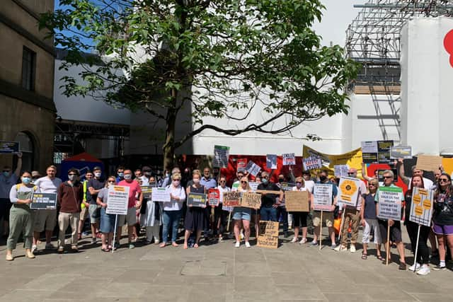 A Manchester Cladiators protest. Photo: Manchester Cladiators