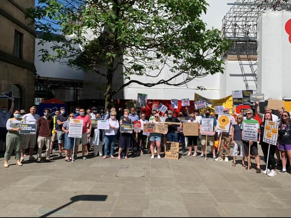 A Manchester Cladiators protest. Photo: Manchester Cladiators