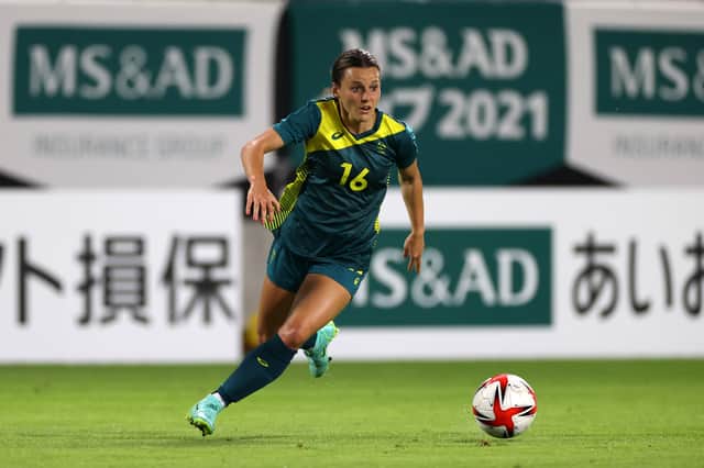 Hayley Raso playing for Australia in the Olympics. Credit: Getty.