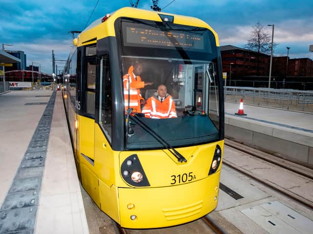 A Metrolink tram. Photo: Peter Byrne/ POOL/AFP via Getty Images