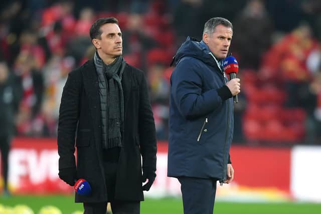 Gary Neville and Jamie Carragher. Credit: Getty.