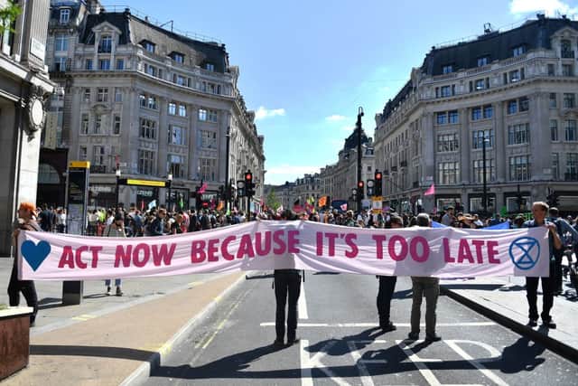 Extinction Rebellion protests in 2019 led to local authorities declaring climate emergencies. Photo: AFP via Getty Images