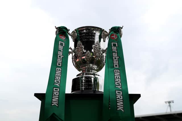 Carabao Cup trophy. Credit: Getty.