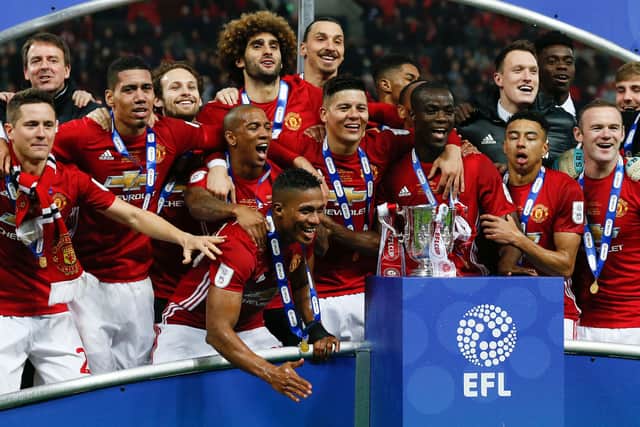 United last won the League Cup in 2017. Credit: Getty.