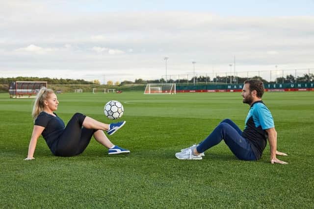 Liv with United star Juan Mata