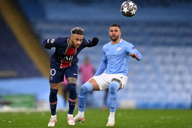 Neymar will be back at the Etihad this season. Credit: Getty.