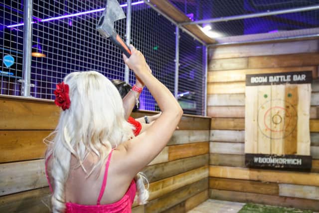 Axe throwing will be on offer at Boom Battle Bar in the Printworks