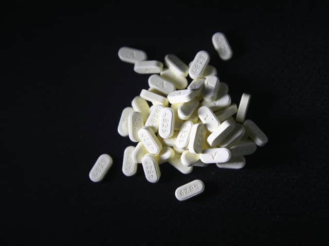 <p>Opioid pills. Photo: John Moore/Getty Images</p>