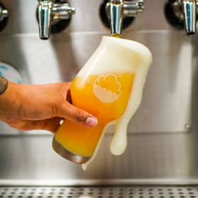 Two Dogs on Chrome Hill being poured. Photo: Cloudwater