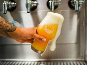 Two Dogs on Chrome Hill being poured. Photo: Cloudwater