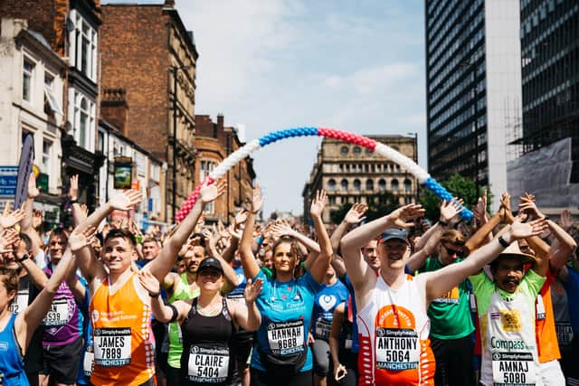 Lining up for Great Manchester Run  Credit: GMR