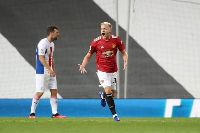 Van de Beek scored on his United debut against Crystal Palace. Credit: Getty.