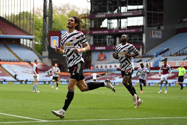 United also won the reverse fixture last season at Villa Park. Credit: Getty.