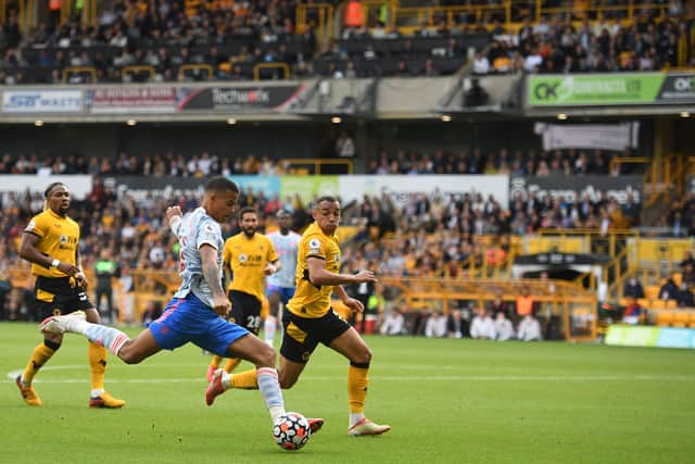 Greenwood netted the only goal of the game against Wolves. Credit: Getty.
