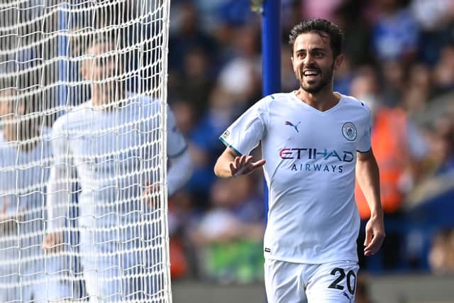 Bernardo Silva scored the only goal at the King Power. Credit: Getty.