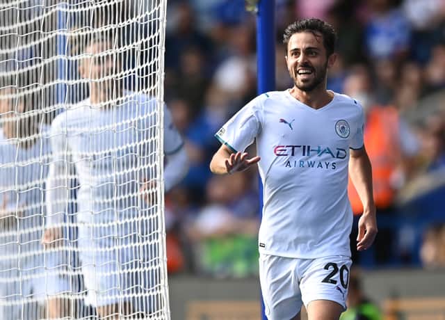 Bernardo Silva scored the only goal at the King Power. Credit: Getty.