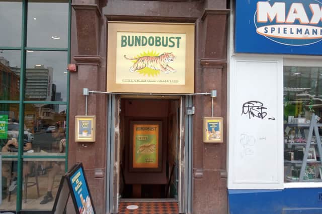 The entrance to Bundobust on Piccadilly