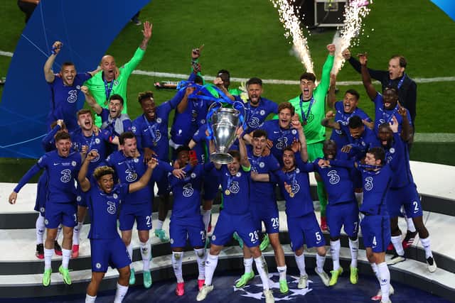 It was Chelsea won claimed the Champions League trophy in May. Credit: Getty.