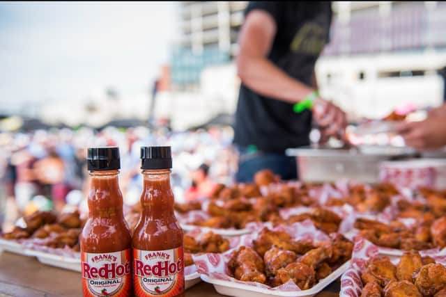 The festival includes a wing-eating competition