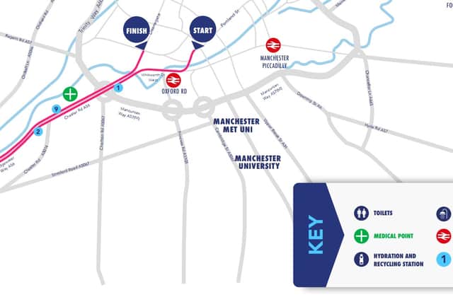 Great Manchester Run 10k route