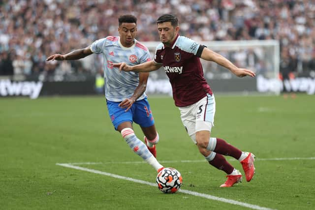 Jesse Lingard in Sunday’s match against West Ham. The two teams will clash again in third round of EFL competition.