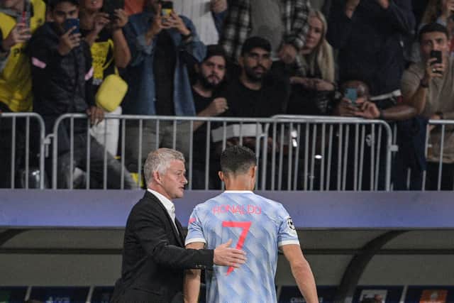  Ole Gunnar Solskjaer & Cristiano Ronaldo  Credit: Getty Images
