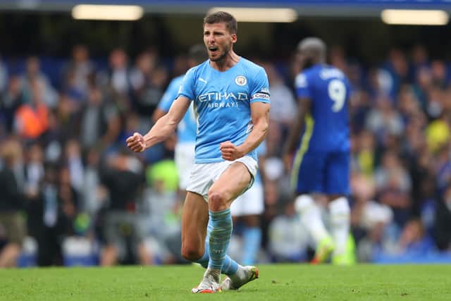 Ruben Dias will play a key role in nullifying PSG’s star-studded attack. (Photo by Catherine Ivill/Getty Images)