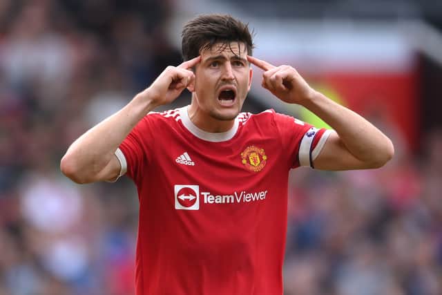 Harry Maguire looks set to miss out against Villarreal. (Photo by Laurence Griffiths/Getty Images)
