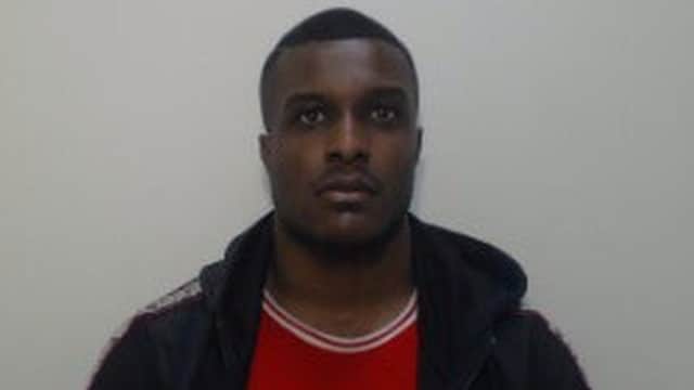 Jonathan Diba-Musangu, 23, who used to be on Rochdale AFC’s books, has been jailed Credit: GMP