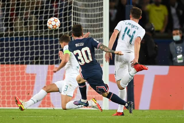 Messi scored his first PSG goal on Tuesday. Credit: Getty.