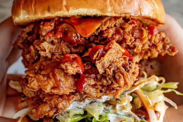 A burger at Fat Hippo