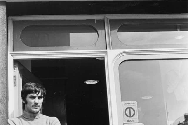 George Best at a shop(1968)  Credit: Sefton Samuels