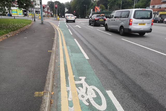 An example of poor cycling infrastructure of the sort the group campaigns against