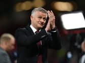 Ole Gunnar Solskjaer claps the Old Trafford crowd. Credit: Getty.