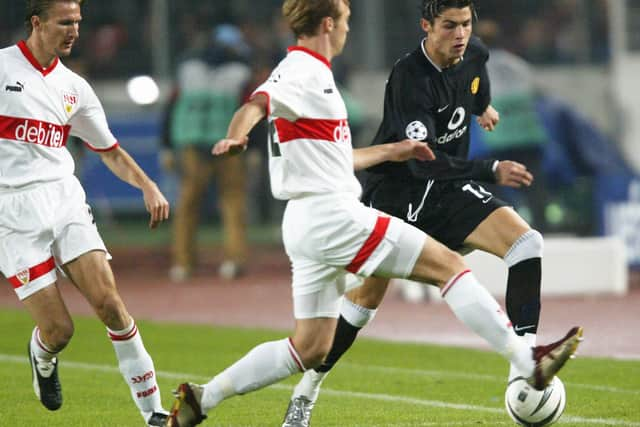 Ronaldo’s first Champions League outing. Credit: Getty.