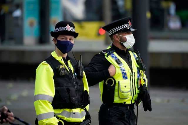 Police officers on patrol in Manchester. Photo: Christopher Furlong/Getty Images