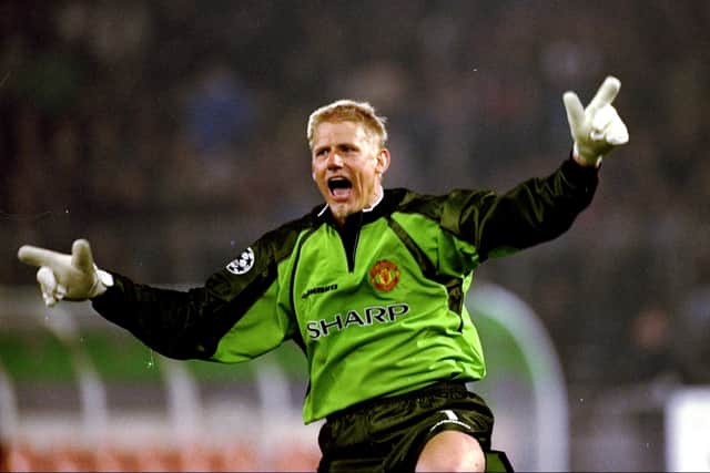 Schmeichel spent eight seasons at Old Trafford, winning 15 trophies. Credit: Getty. 