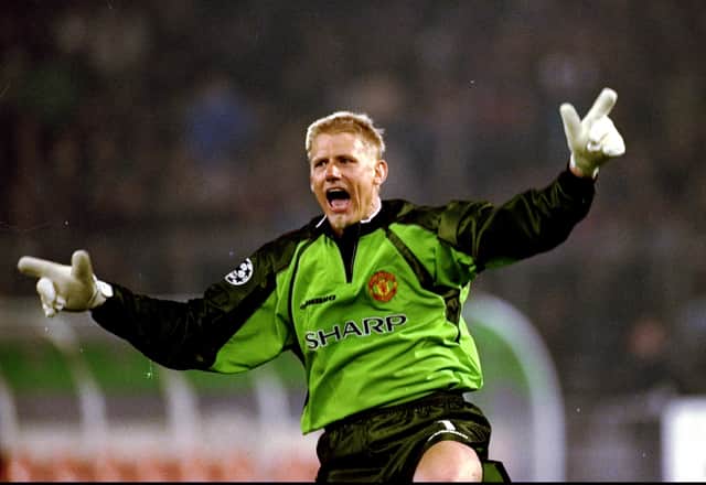Schmeichel in action