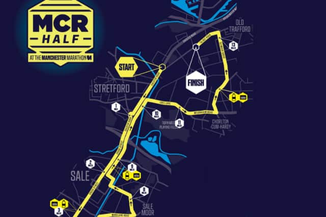Route map: Therme half marathon