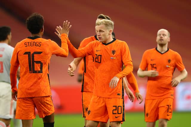 Van de Beek’s lack of game time have seen him dropped from the Netherlands squad. Credit: Getty.