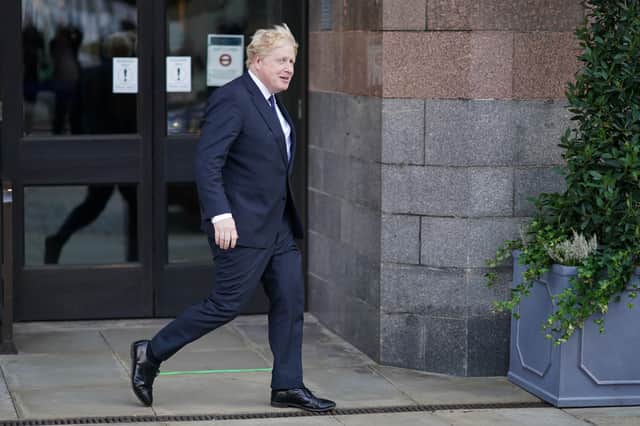Boris Johnson leaves the Midland Credit: Getty 